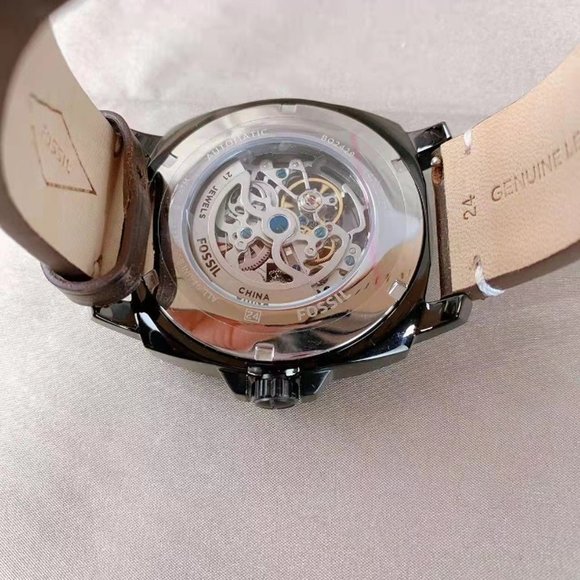 Fossil BQ2429 Privateer Sport Mechanical Brown Leather Watch - Picture 4 of 4